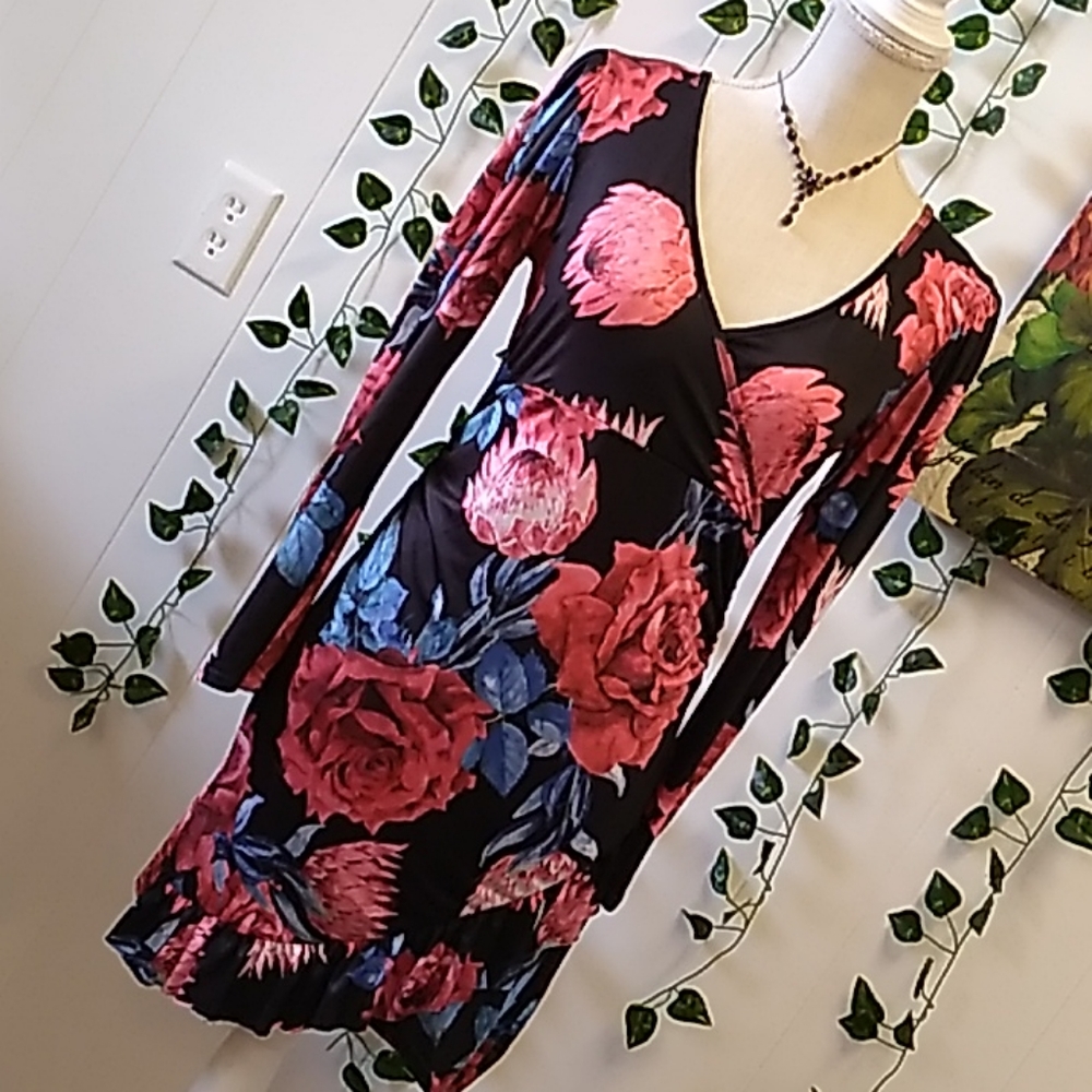PERFECT FOR V DAY! ❤️ Nasty Girl Floral Dress sz 8